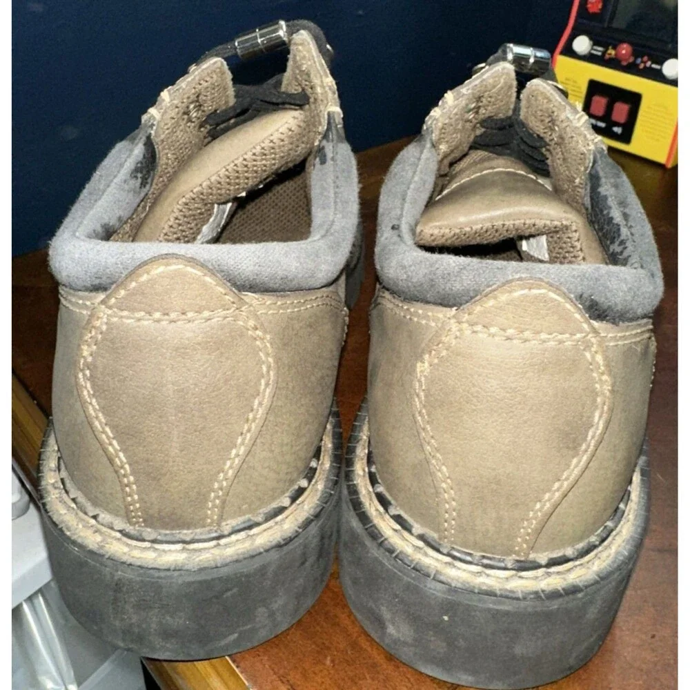 Mens Utility Steel Toe Work Shoes Size 9 Taupe